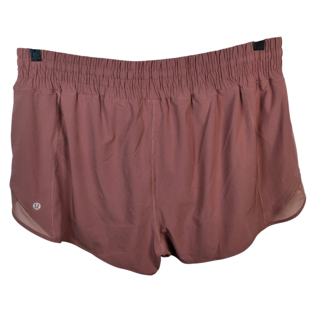Lululemon Hotty Hot‎ High Rise Lined Shorts 2.5 Red Clay LW7DE5S Womens Size 14